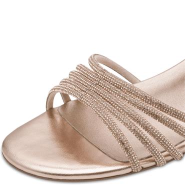 TAMARIS WOMENS LOW HEEL STRAP SANDAL - ROSE
