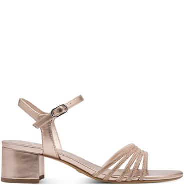 TAMARIS WOMENS LOW HEEL STRAP SANDAL - ROSE
