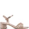 TAMARIS WOMENS LOW HEEL STRAP SANDAL - ROSE