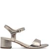 TAMARIS WOMENS LOW HEEL STRAP SANDAL - LIGHT GOLD