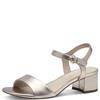 TAMARIS WOMENS LOW HEEL STRAP SANDAL - LIGHT GOLD