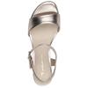TAMARIS WOMENS LOW HEEL STRAP SANDAL - LIGHT GOLD