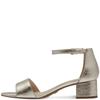 TAMARIS WOMENS MID HEEL STRAP SANDAL - PLATINUM