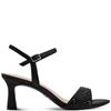 TAMARIS WOMENS MID HEEL STRAP SANDAL - BLACK