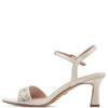 TAMARIS WOMENS MID HEEL STRAP SANDAL - PEARL