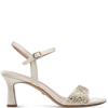 TAMARIS WOMENS MID HEEL STRAP SANDAL - PEARL