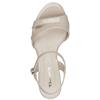 TAMARIS WOMENS LOW HEEL STRAP SANDAL - BEIGE