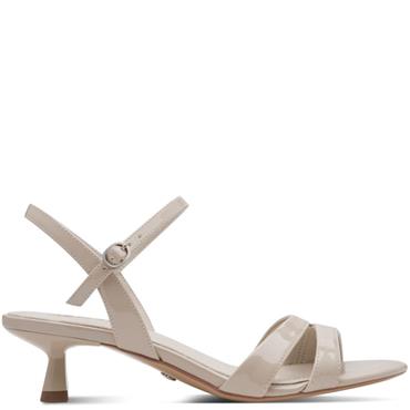 TAMARIS WOMENS LOW HEEL STRAP SANDAL - BEIGE