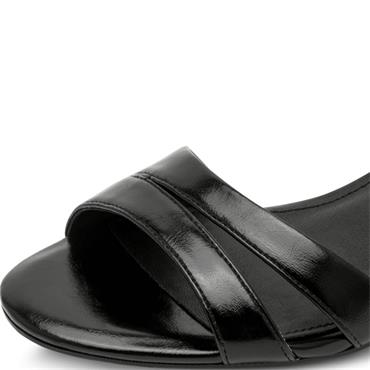 TAMARIS WOMENS LOW HEEL STRAP SANDAL - BLACK