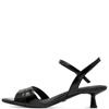 TAMARIS WOMENS LOW HEEL STRAP SANDAL - BLACK