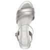 TAMARIS WOMENS LOW HEEL STRAP SANDAL - PLATINUM