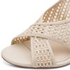 TAMARIS WOMENS MID HEEL STRAP SANDAL - IVORY