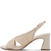 TAMARIS WOMENS MID HEEL STRAP SANDAL - IVORY