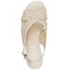TAMARIS WOMENS MID HEEL STRAP SANDAL - IVORY