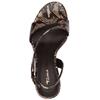 TAMARIS WOMENS HIGH HEEL STRAP SANDAL - BROWN ANIMAL PRINT