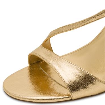 TAMARIS WOMENS HIGH HEEL STRAP SANDAL - GOLD