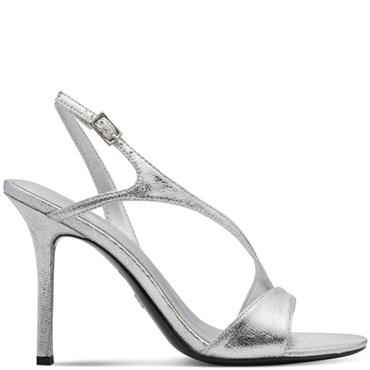 TAMARIS WOMENS HIGH HEEL STRAP SANDAL - SILVER