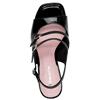 TAMARIS WOMENS MID HEEL STRAP SANDAL - BLACK