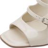TAMARIS WOMENS MID HEEL STRAP SANDAL - IVORY