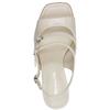 TAMARIS WOMENS MID HEEL STRAP SANDAL - IVORY