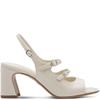 TAMARIS WOMENS MID HEEL STRAP SANDAL - IVORY