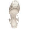 TAMARIS MID HEEL STRAP SANDAL - CHAMPAGNE
