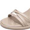 TAMARIS WOMENS HIGH HEEL STRAP SANDAL - BEIGE PATENT