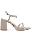 TAMARIS WOMENS HIGH HEEL STRAP SANDAL - BEIGE PATENT