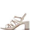 TAMARIS WOMENS MID HEEL STRAP SANDAL - PEARL