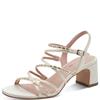 TAMARIS WOMENS MID HEEL STRAP SANDAL - PEARL