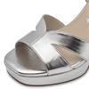 TAMARIS WOMENS MID HEEL STRAP SANDAL - SILVER