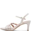 TAMARIS WOMENS MID HEEL STRAP SANDAL - SILVER