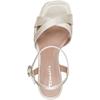 TAMARIS WOMENS HIGH HEEL STRAP SANDAL - PEARL