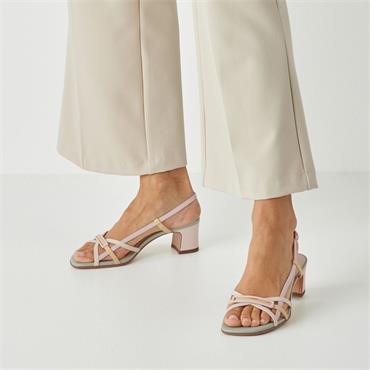 TAMARIS WOMENS LOW HEEL STRAP SANDAL - MINT MULTI