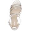 TAMARIS WOMENS HIGH HEEL STRAP SANDAL - PLATINUM