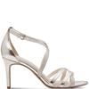 TAMARIS WOMENS HIGH HEEL STRAP SANDAL - PLATINUM