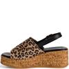 TAMARIS WOMENS WEDGE STRAP SANDAL - LEOPARD