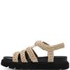 TAMARIS WOMENS WEDGE STRAP SANDAL - BEIGE