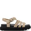 TAMARIS WOMENS WEDGE STRAP SANDAL - BEIGE