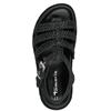 TAMARIS WOMENS WEDGE STRAP SANDAL - BLACK