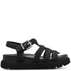 TAMARIS WOMENS WEDGE STRAP SANDAL - BLACK