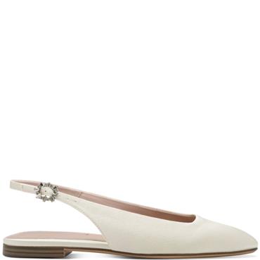 TAMARIS WOMENS FLAT SLING BACK SANDAL - PEARL
