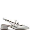 TAMARIS WOMEN LOW HEEL SLINGBACK SANDAL - PLATINUM