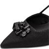 TAMARIS WOMENS LOW HEEL SLING BACK - BLACK