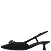 TAMARIS WOMENS LOW HEEL SLING BACK - BLACK