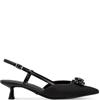 TAMARIS WOMENS LOW HEEL SLING BACK - BLACK