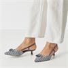 TAMARIS WOMENS LOW HEEL SLING BACK - BLUE