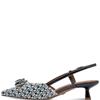 TAMARIS WOMENS LOW HEEL SLING BACK - BLUE