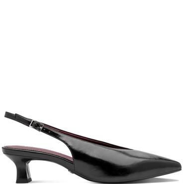 TAMARIS WOMENS SLINGBACK LOW HEEL - BLACK