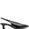 TAMARIS WOMENS SLINGBACK LOW HEEL - BLACK